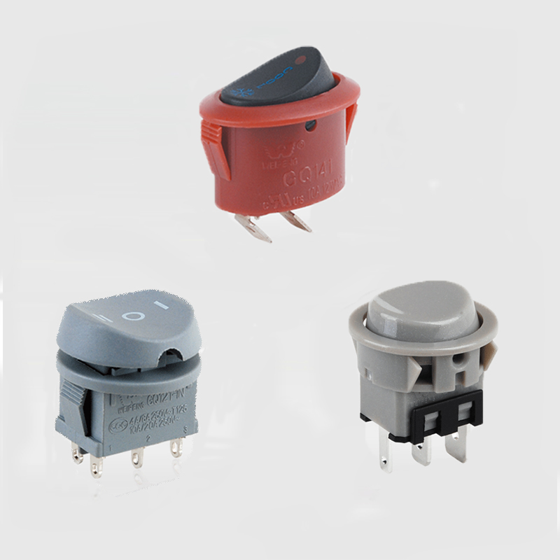 Hidup / Matikan Suis Bulat Rocker 2pin /3pin