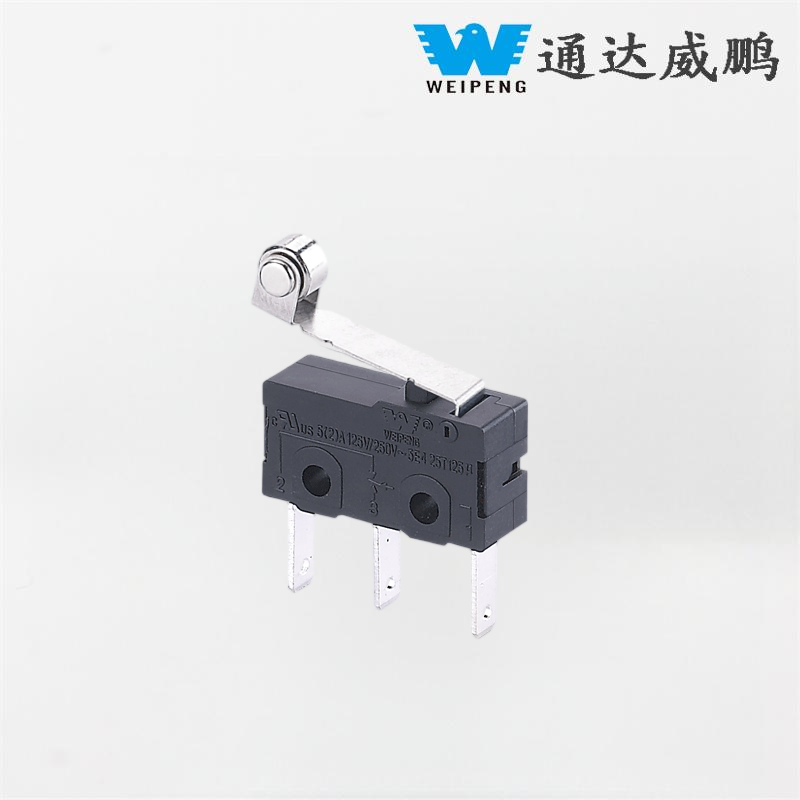 Suis Mikro 3-Pin Tahan Suhu Tinggi 5A 125V/250V dengan Penggelek untuk Peralatan Industri